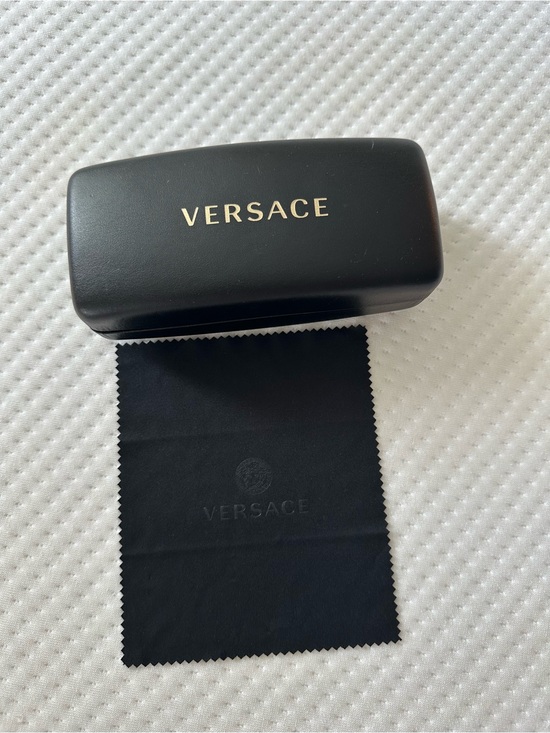 Versace Accessories - Versace Black and Gold Eyewear Case with Black Microfiber Cloth